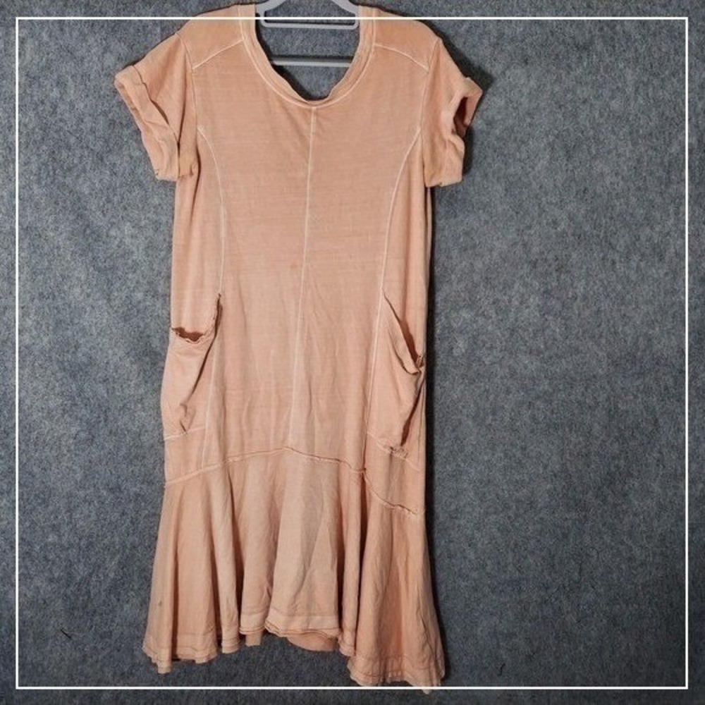 Anthropologie Saturday Sunday Dress S Pink Stonewash‎ Laggenlook Midi Coastal